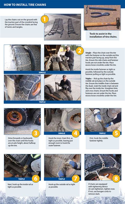 Easy fit snow chains.  The directions to install and remove the chains ar...
