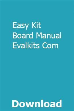 Easy kit board manual evalkits com. - The four ways of divorce a concise guide to what you need to know about divorce using litigation.