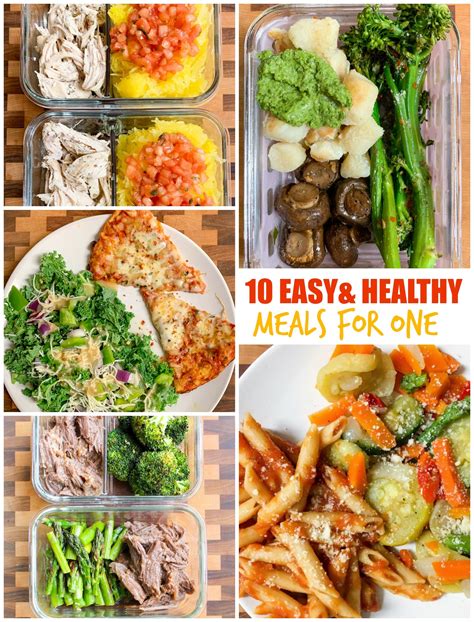 Easy meals for 1. Planning healthy, balanced meals isn't difficult, it just takes a bit of practice. Find an easy-to-follow 7-day meal plan with 21 nutritious, balanced meals and 14 snacks to help you improve your diet. Planning healthy, balanced meals isn't difficult, it just takes a bit of practice. ... This one-week meal plan was designed for a person who ... 