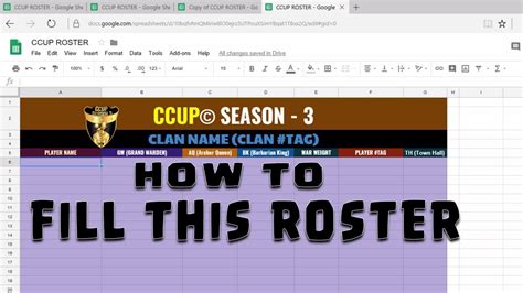 Easy roster.xlsx Google Sheets