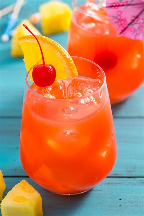 Easy rum drinks. Add light rum, dark rum, pineapple, orange and lime juices, and grenadine into a shaker with ice, and shake until well-chilled. Strain into a Hurricane glass over fresh ice. Garnish with a maraschino or brandied cherry. The Rum Punch is a thirst-quenching cocktail, but also a representation of one of the oldest styles … 