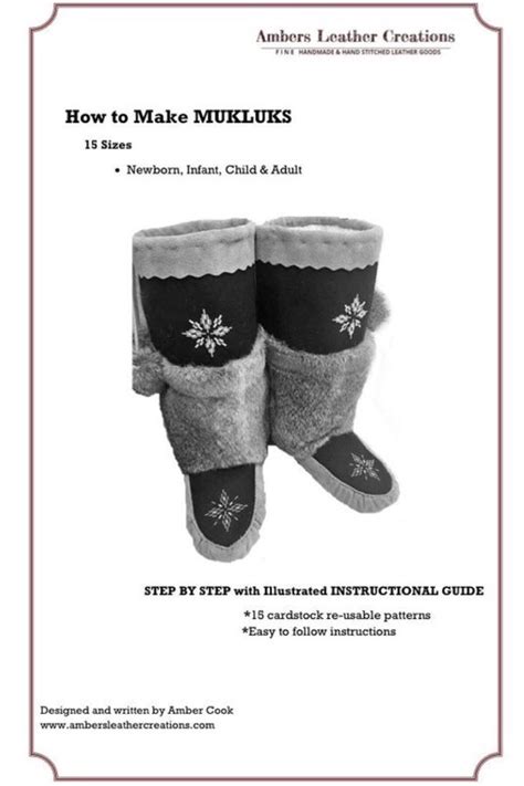 Easy to read and follow step by step tutorial on how to make Mukluks