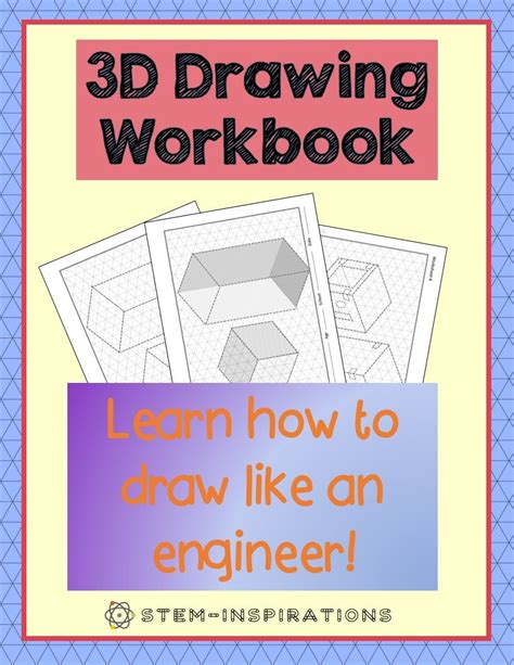 Easy ways to teach STEM at home. Download this 3D Drawing Workbook that