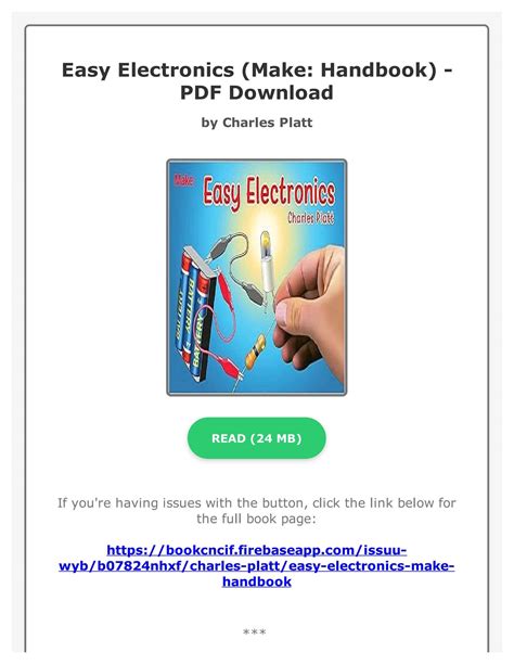 Full Download Easy Electronics Make Handbook By Charles Platt