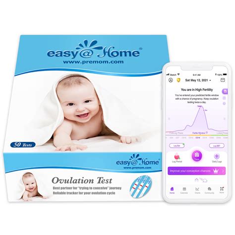 EasyHome Ovulation Test for TTC paired with Ovulation Calendar App