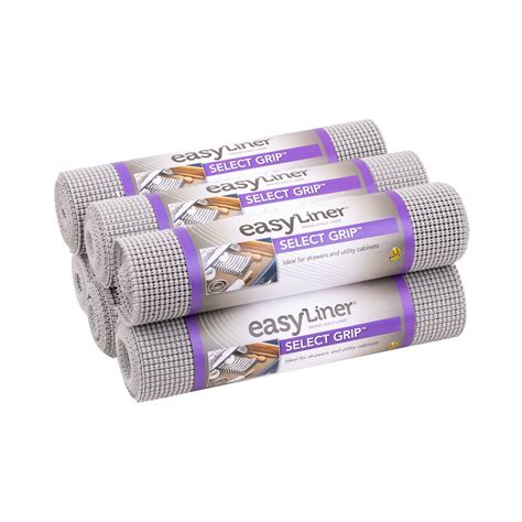 Easyliner select grip. Select Grip EasyLiner Brand Shelf Liner, Dark Gray, 3 pk, 12 in. x 10 ft. Available for 2-day shipping 2-day shipping duck brand select grip easyliner shelf and drawer liner, 12-inch x 20-feet, non-adhesive, brownstone, 1100731 