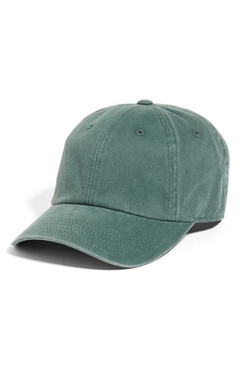 Eat meati washed green baseball cap with front text "Good …