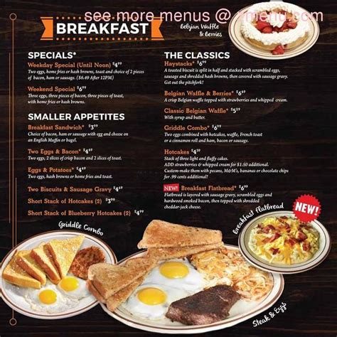 Eat n park belle vernon menu. Golden Corral is a popular chain of restaurants known for its all-you-can-eat buffet style dining. With a wide variety of food options, it can be overwhelming to navigate the menu ... 