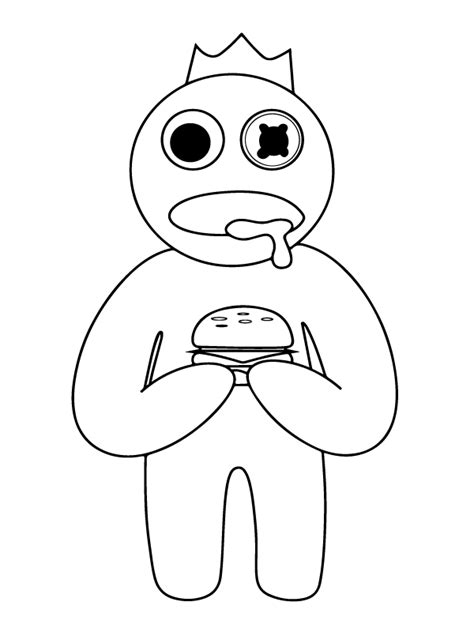 Eating Rainbow Friends Roblox Coloring Page Free Printable Coloring