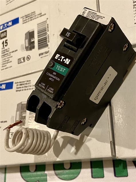 Eaton BRN115AF 15A 1P 120/240V 10 kAIC Combination AFCI Circuit Breaker ...