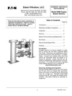 Eaton Filtration, LLC Installation, Operation & Service Manual