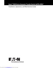 Eaton T2235 Series Installation, Operation And Maintenance Manual