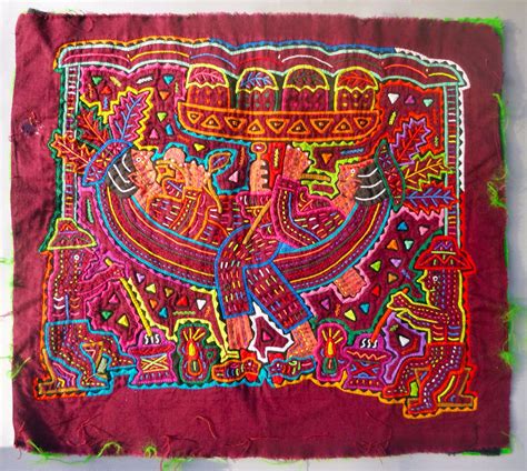Vintage Mola Hand Stiched Folk Art Panama 16.5". $27.00. $8.65 shipping. Vtg. Kuna Mola Panama Textile Panel Folk Art Fish Design Blue & Green Unframed. $35.00. $5.65 shipping. or Best Offer.. 