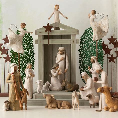 Willow Tree Nativity Holy Family Creche. 24” tall x 21 1/2” wide x 10 1/2” deep . 