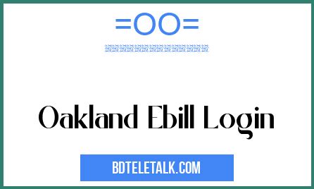 Ebill oakland. Things To Know About Ebill oakland. 
