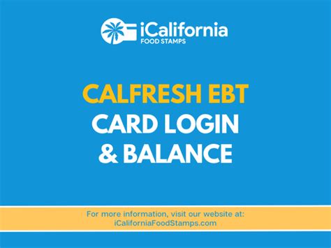CalFresh is the state food stamps program that provides assistance for low or no income individuals and households to purchase nutritious food. CalFresh is known federally as the Supplemental Nutrition Assistance Program (SNAP). CalFresh issues monthly benefits on an Electronic Benefit Transfer (EBT) card, similar to an ATM card, to purchase .... 