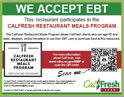 Ebt hot meal program list los angeles. California's Restaurant Meals Program (RMP) allows eligible homeless, elderly, and/or disabled EBT cardholders receiving CalFresh benefits to purchase hot prepared foods at participating restaurants using their Electronic Benefit Transfer (EBT) cards. Cardholder Eligibility 