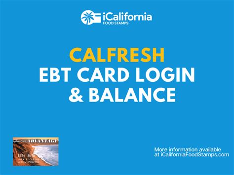 Ebt login san diego. How to Check CalFresh EBT Card Balance? There are three ways to check your CalFresh EBT Card balance. Option 1 – Via Phone. Call 1-877-328-9677 to check the balance on your California EBT Card. Option 2 – Online. You can check the balance online here. Option 3 – Using the Last Transaction Receipt. 
