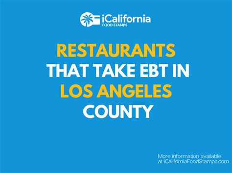 Ebt restaurants los angeles. Things To Know About Ebt restaurants los angeles. 