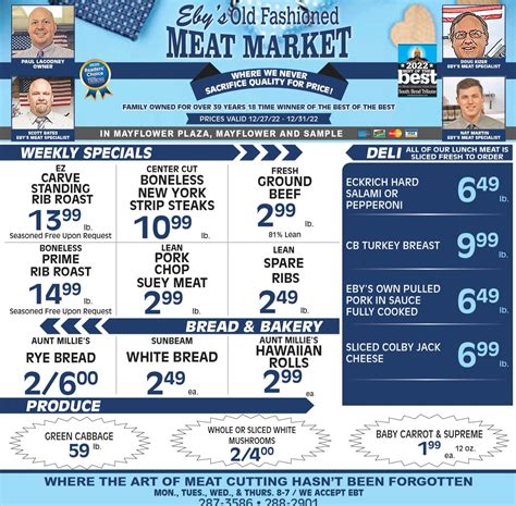 Ebys meat market weekly ad. Eby's Old Fashioned Meat Market · 21h · 21h · 