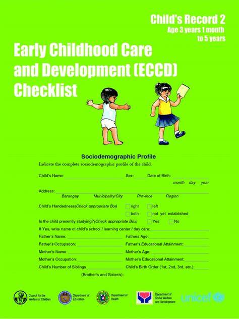 Eccd checklist 2026.  ECCD Checklist & Progress Report Card Click the buttons to a...