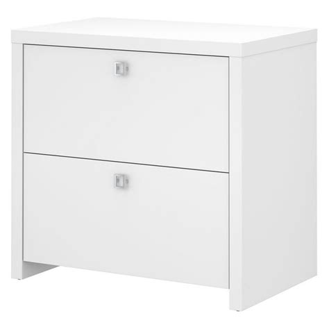 Echo 2 Drawer Lateral File in Pure White Engineered Wood