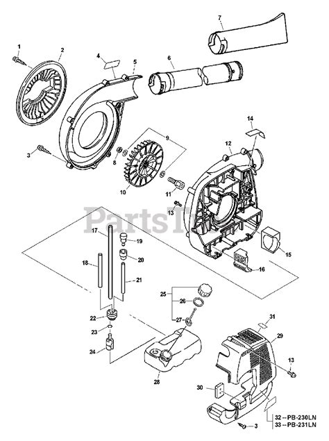 Echo Blower Parts Diagram