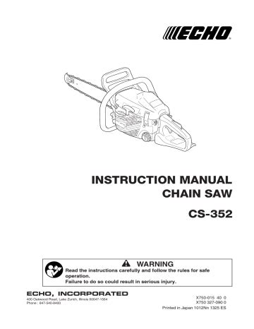 Echo CS-352 User Manual