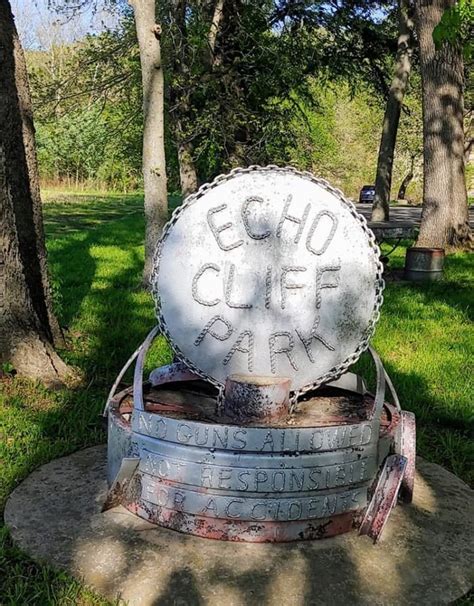 A small park near the Native Stone Scenic Byway southwest of Topeka near Dover, Echo Cliff provides a picnic spot and access to a short stretch of Mission Cr.... 