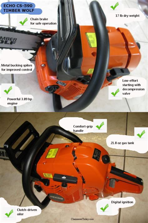 Shop OEM replacement parts by symptoms or model diagrams for your Echo CS-590 Chainsaw Lawn Equipment (C69015001001-C69015999999)! 877-346-4814. Departments ... Find Echo CS-590 (C69015001001-C69015999999) Parts By Symptom. Choose a symptom to view parts that fix it. Won't start. 16%. Can't keep chain tensioned. 13%. Leaks gas. 10%. Chain falls ...