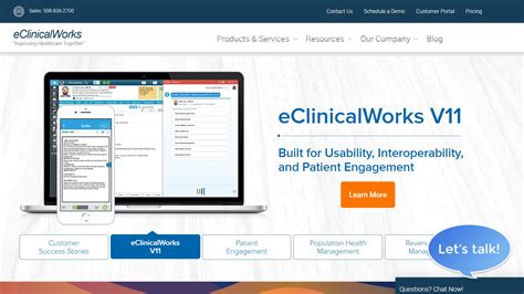 The eClinicalWorks EHR software shares the eighth posi