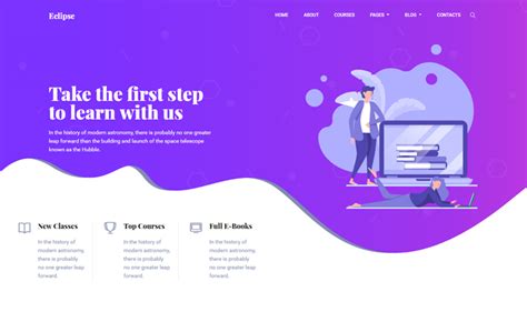 Eclipse Free Bootstrap 4 Html5 E Learning Website Template