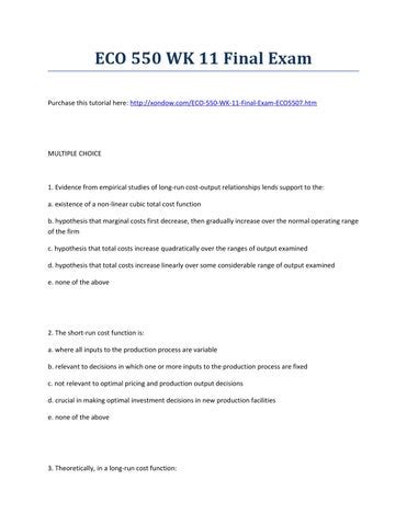Eco 550 final exam study guide. - John deere l 100 service manual.