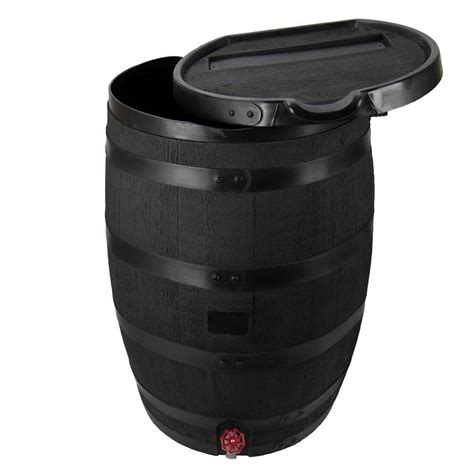 Eco Flat Back Rain Barrel RTS Home Accents