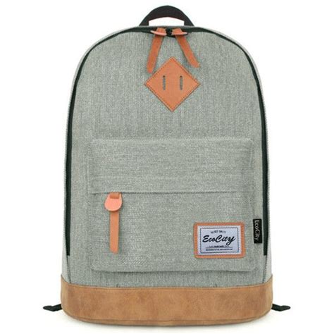 EcoCity Classic Vintage College School Laptop Backpack …