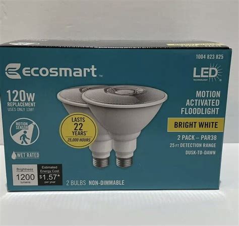 EcoSmart 120Watt Equivalent PAR38 LED Motion Sensor Flood Light Bulb