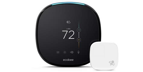  SmartSensor for doors and windows ($99.99 per 2-pack) The sensor notices that your door or window is open. Learn more about ecobee's SmartSensors for doors & windows. 2. An ecobee smart thermostat. ($169.99 - $329.99) Your thermostat automatically turns off your HVAC system to save money and energy. Learn more about thermostats. . 