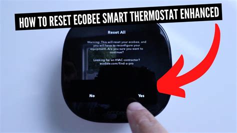3.2 Accessing the Reset Options. Once the thermostat is powered off, locate the reset button or access the reset option in the settings menu. On most Ecobee models, the reset button is located behind a small hole or on the back panel. If using the settings menu, navigate to the “Reset” or “Factory Reset” option.. 