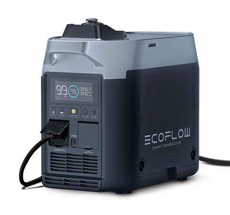 Ecoflow smart generator. Power up even during extended blackouts. Prepare yourself for prolonged outages with emergency backup for your power station. EcoFlow’s Smart Generator（dual fuel） vastly extends DELTA Max’s capacity by 10.8kWh*, efficiently kicking in once power gets low and cutting off when DELTA Max reaches max capacity. *Using two Smart Generators ... 