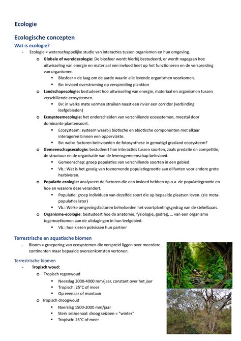 Ecologie concepten