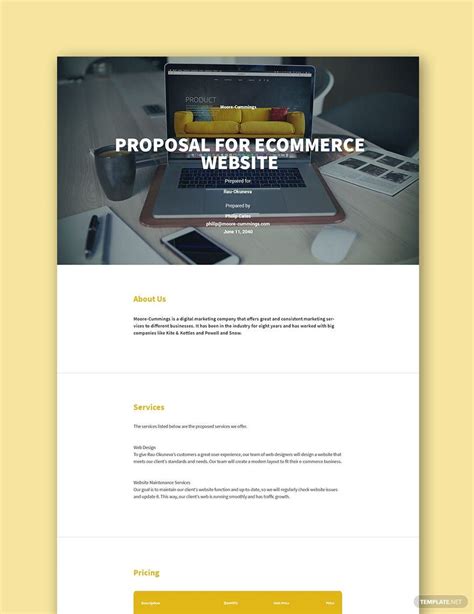 Ecommerce website proposal doc. docx), PDF File (. Choose one of our pre-written template...