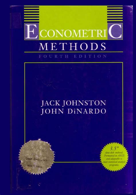 Econometric methods johnston dinardo solution manual. - Inquéritos sobre nutrição e habitos alimentares.