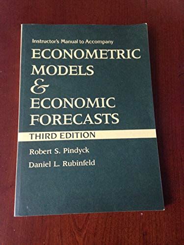 Econometric models and economic forecasts instructors manual. - Guardando los viveres de la nacion en lugar seguro.