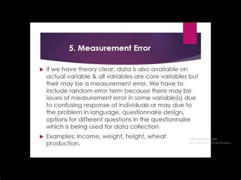 Econometrics-1 Lecture 4 Part 5 Significance of Error Term Why …