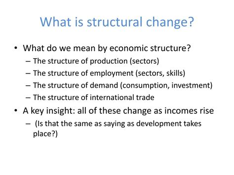 Economic Development And Structural Change