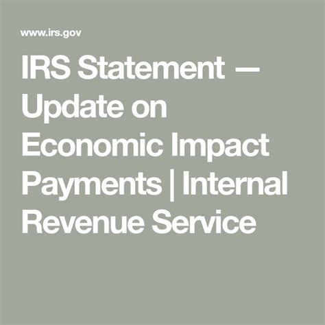 Economic Impact Payments Internal Revenue Service - Direct Deposit …