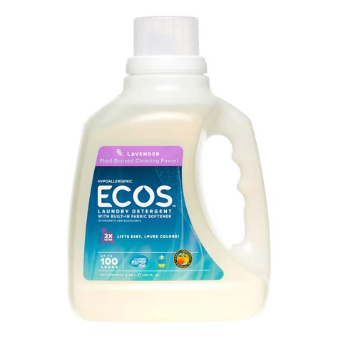 Ecos detergent. ECOS Laundry Detergent Liquid, 200 Loads - Dermatologist Tested Laundry Soap - Hypoallergenic, EPA Safer Choice Certified, Plant-Powered - Lemongrass, 100 Fl Oz (Pack of 2) Free shipping, arrives in 3+ days. $ 4399. ECOS 2X Hypoallergenic, Non-Toxic, Magnolia Lily, Loads, Bottle by Earth Friendly Products, Magnolia, Magnolia, Lily, Liquid ... 