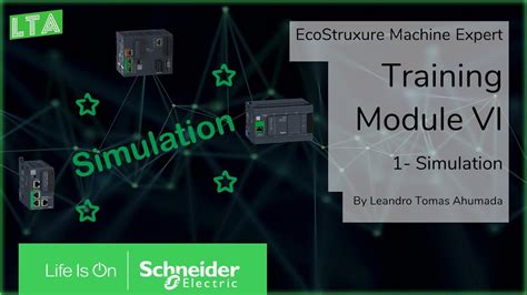 Ecostruxure machine expert simulation.  In simulator mode, no physical connection to a lo...