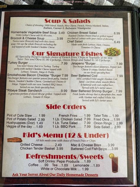 Ed's Family Restaurant in Angier - Restaurant menu and reviews. Add to wishlist. Add to compare. Share. May be closed. #2 of 43 restaurants in Angier. Add a …. 