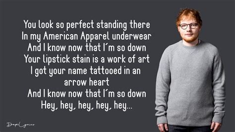 Ed Sheeran - She Looks So Perfect (Lyrics) 🎵 - YouTube